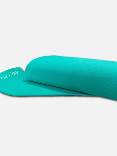 Forest Clay Premium 6mm TPE Material Non-Slip Yoga & Fitness Mat for All Types of Yoga, Pilates & Floor Workouts (72″L x 24″W x 6mm Thick)