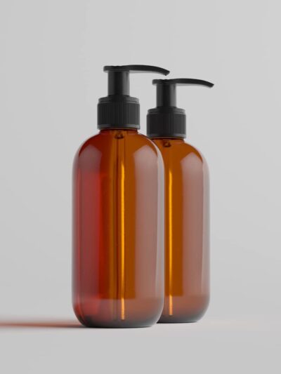Empty Bottle Refillable Amber And Olive Green Colour