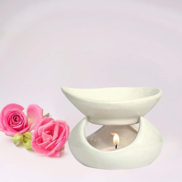 Premium Ceramic Tea Light Diffuser With Lavender Oil - Image 3