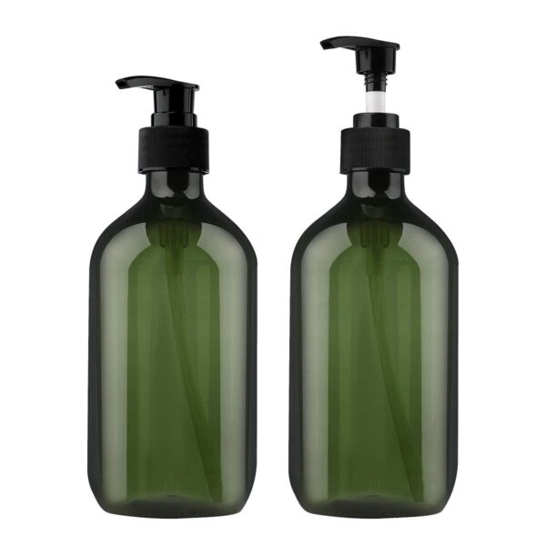 Empty Bottle Refillable Amber And Olive Green Colour - Image 11
